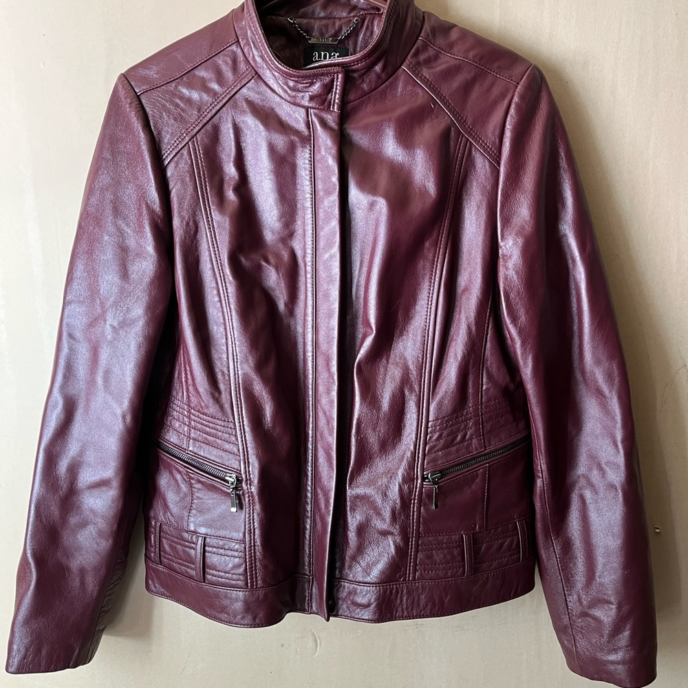 Genuine Lambskin Leather Jacket by a.n.a a new approach size Medium